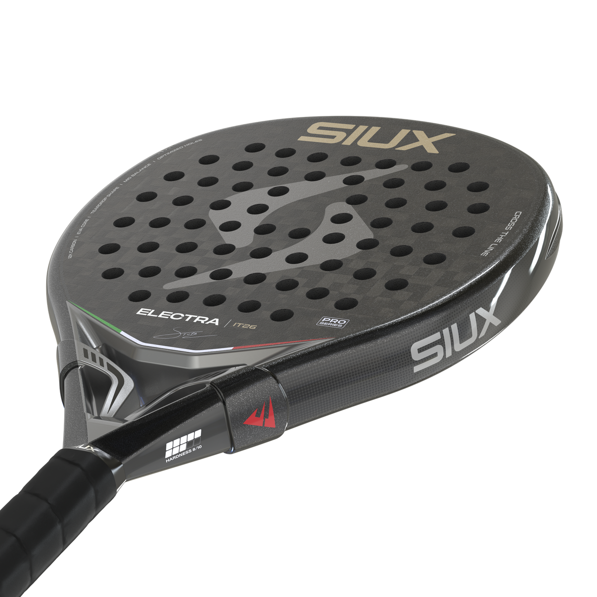 Siux Electra Pro IT26 2026 padel racket – detail view (black)