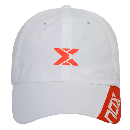 2024 Nox White/Orange Cap – Stylish Comfort for Every Player