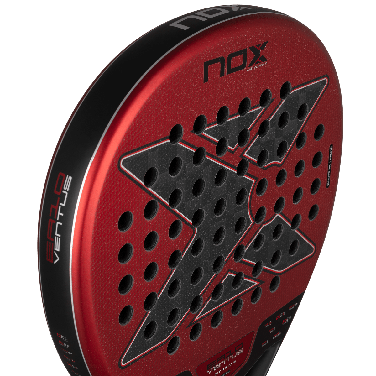 NOX EA10 Ventus Hybrid 12K Xtrem 2026 padel racket – detail view